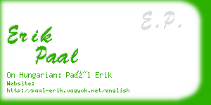 erik paal business card